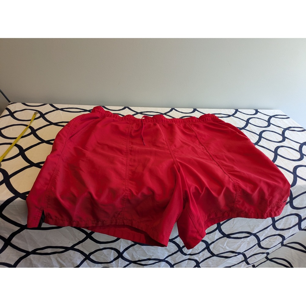 Speedo Mens Swim Trunks Red Mesh Lined Board Shorts XXL